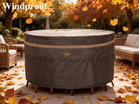 Garden Balsam dark-grey finish complements outdoor furniture