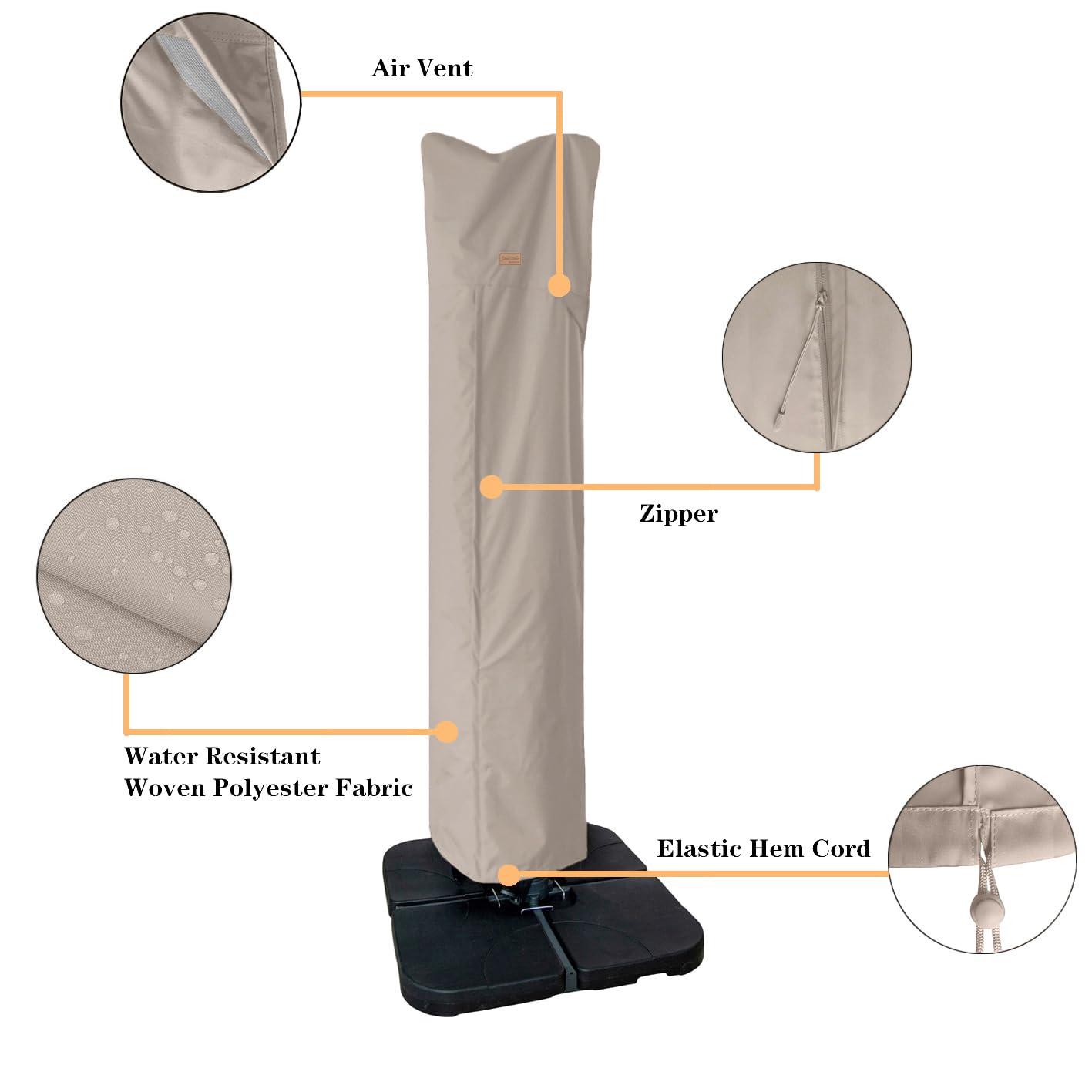Garden Balsam cover highlights double stitched edges that prevent cracking