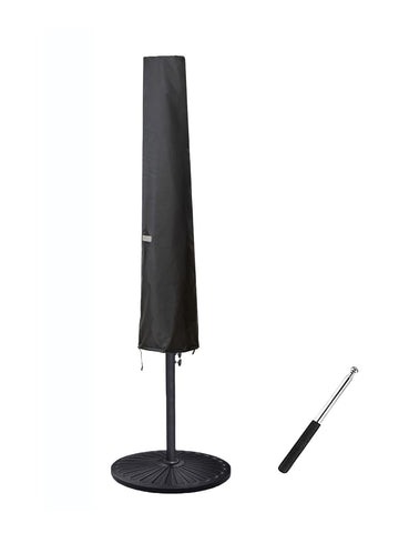 Garden Balsam umbrella cover front view protects a 6-9 ft market umbrella from weather.