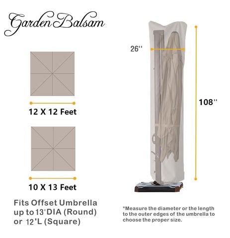 Garden Balsam cover shows inner coating for extra durability in the elements