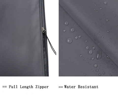 Garden Balsam cover's drawstring secures the umbrella on windy days.