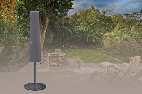 Garden Balsam cover with zipper and rod enables easy fitting.