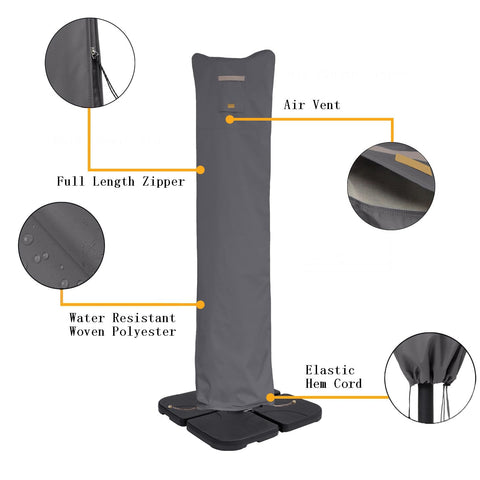 Garden Balsam zipper coverage enables quick on-off for seasonal storage.