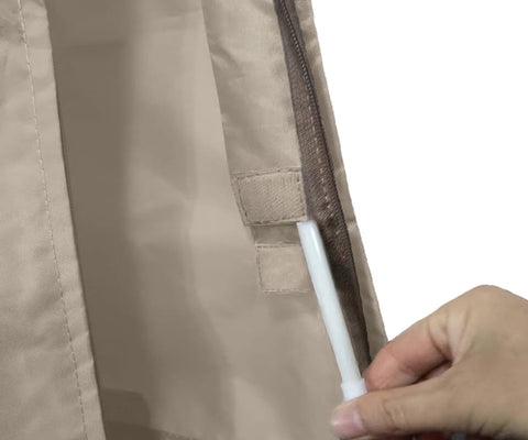 Garden Balsam wind-resistant design with drawstring secures the cover in breezy days.