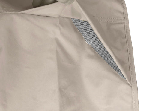 Garden Balsam wind-resistant cover stays secure during gusty days.