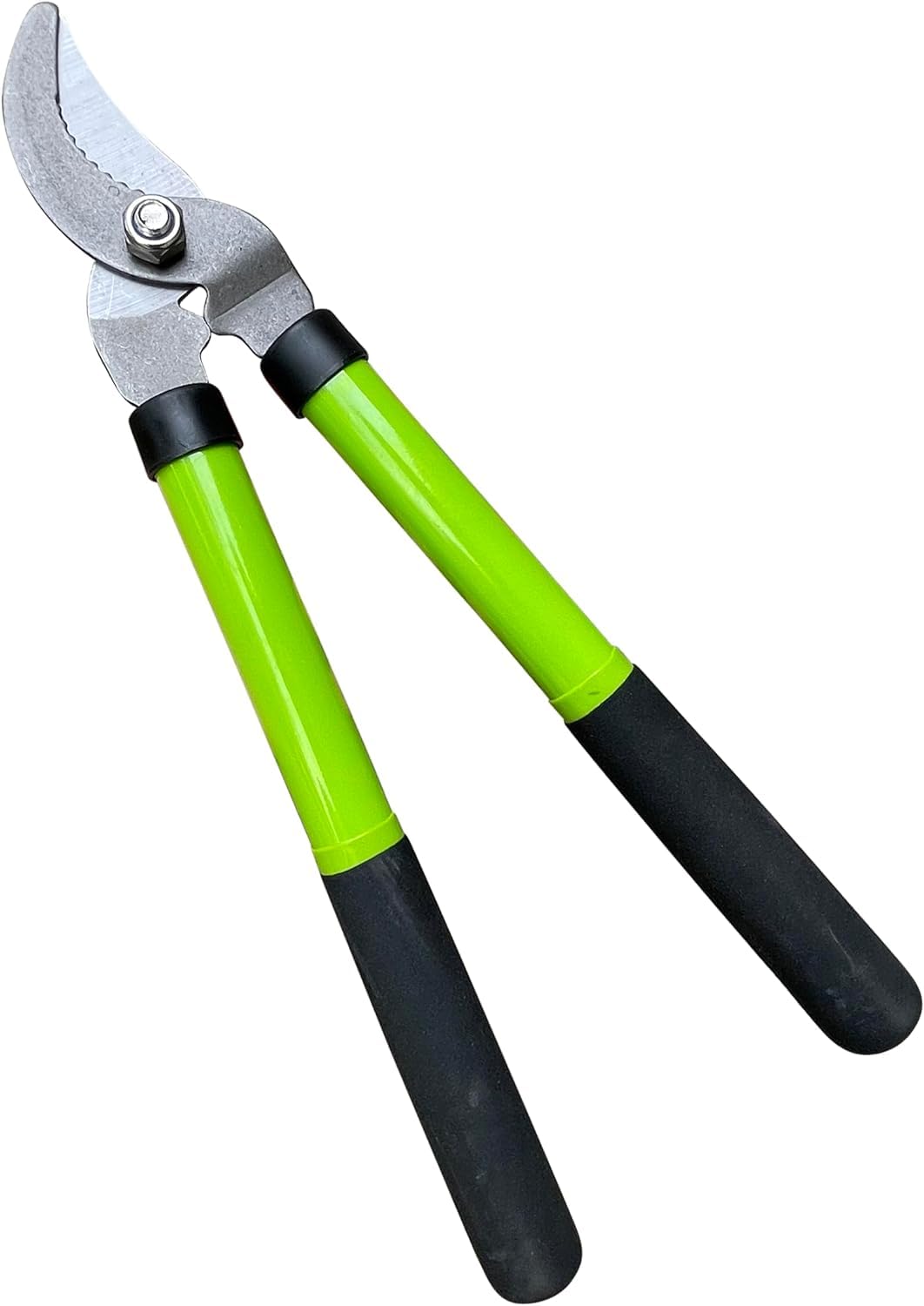 Garden Guru Bypass Loppers 15-inch blade close-up for clean cuts on thick branches.
