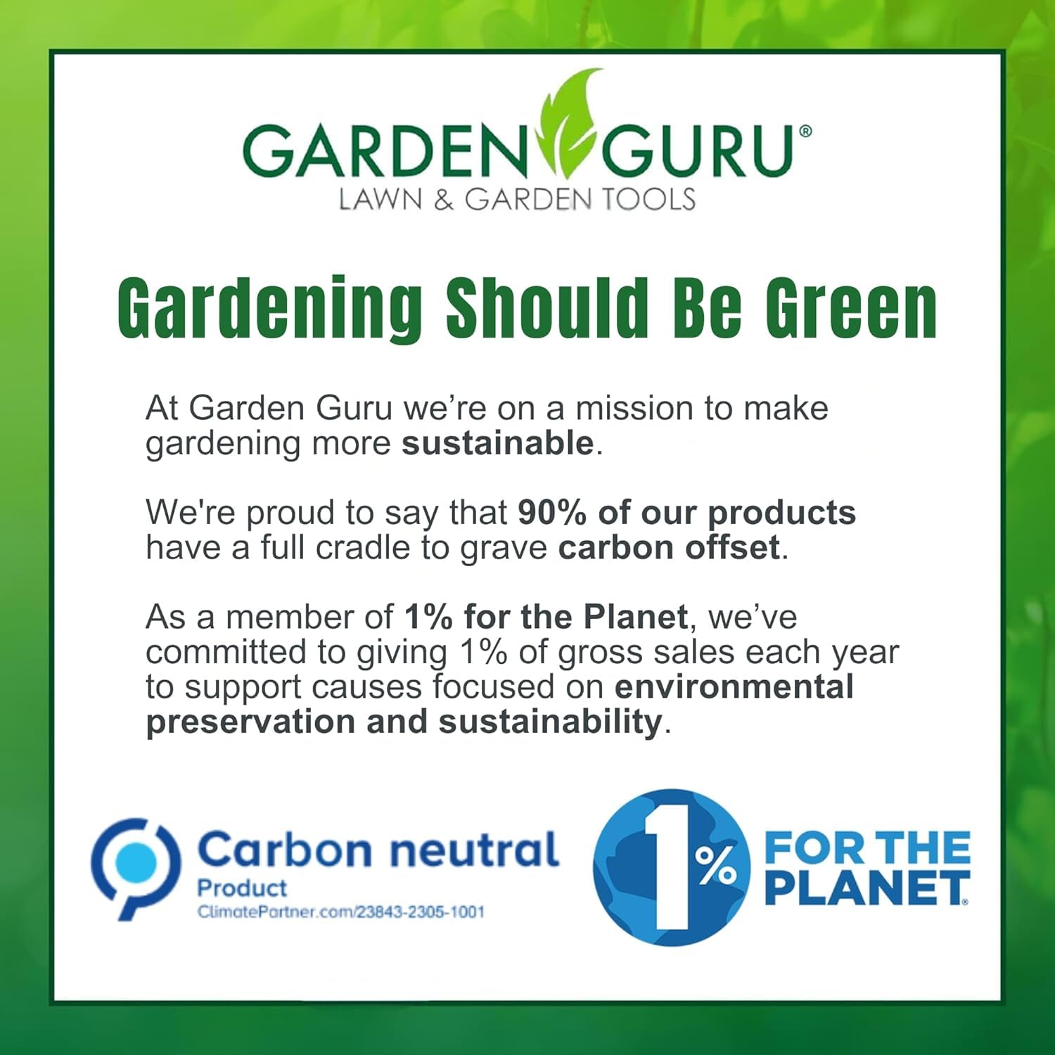 Garden Guru Classic Bypass Pruner forged carbon steel construction for durability