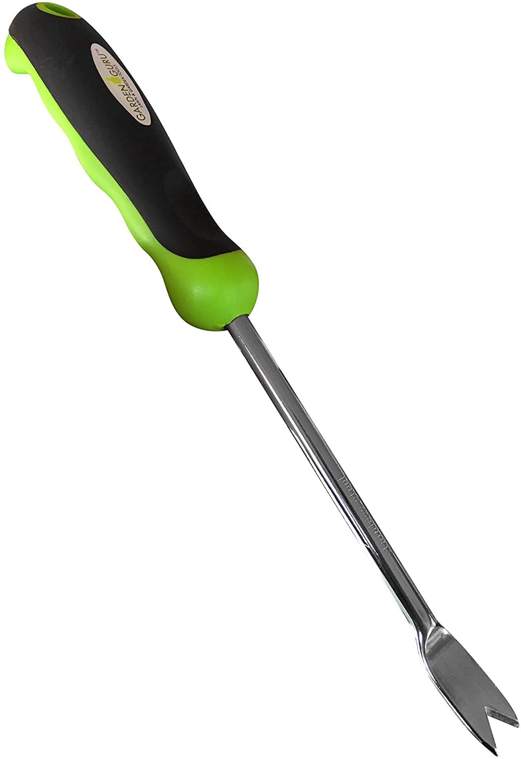 Garden Guru dandelion weeder tool with ergonomic handle for controlled weed removal