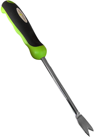 Garden Guru dandelion weeder tool with ergonomic handle for controlled weed removal
