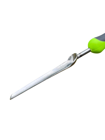Garden Guru blade depth marks help maintain consistent planting depth.