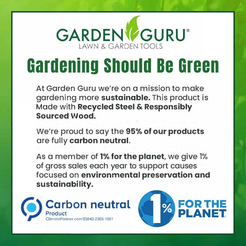 Wood grip on Garden Guru Eco Transplanter for comfortable use