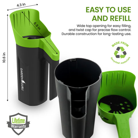 Garden Guru ergonomic handle design providing comfortable grip during extended spreading