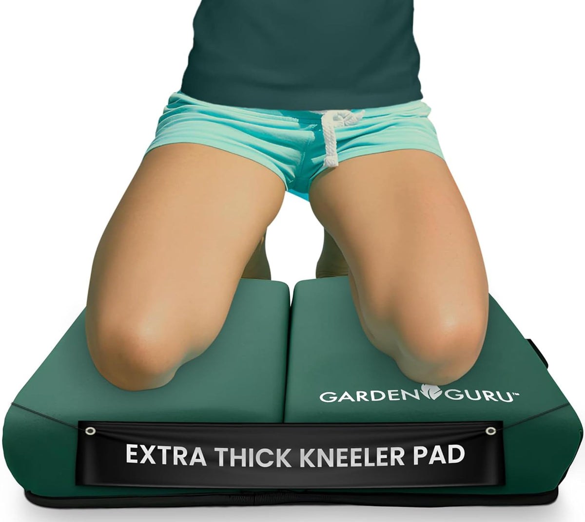 Garden Guru extra thick kneeler pad closeup reveals ultra-soft foam padding for comfort.