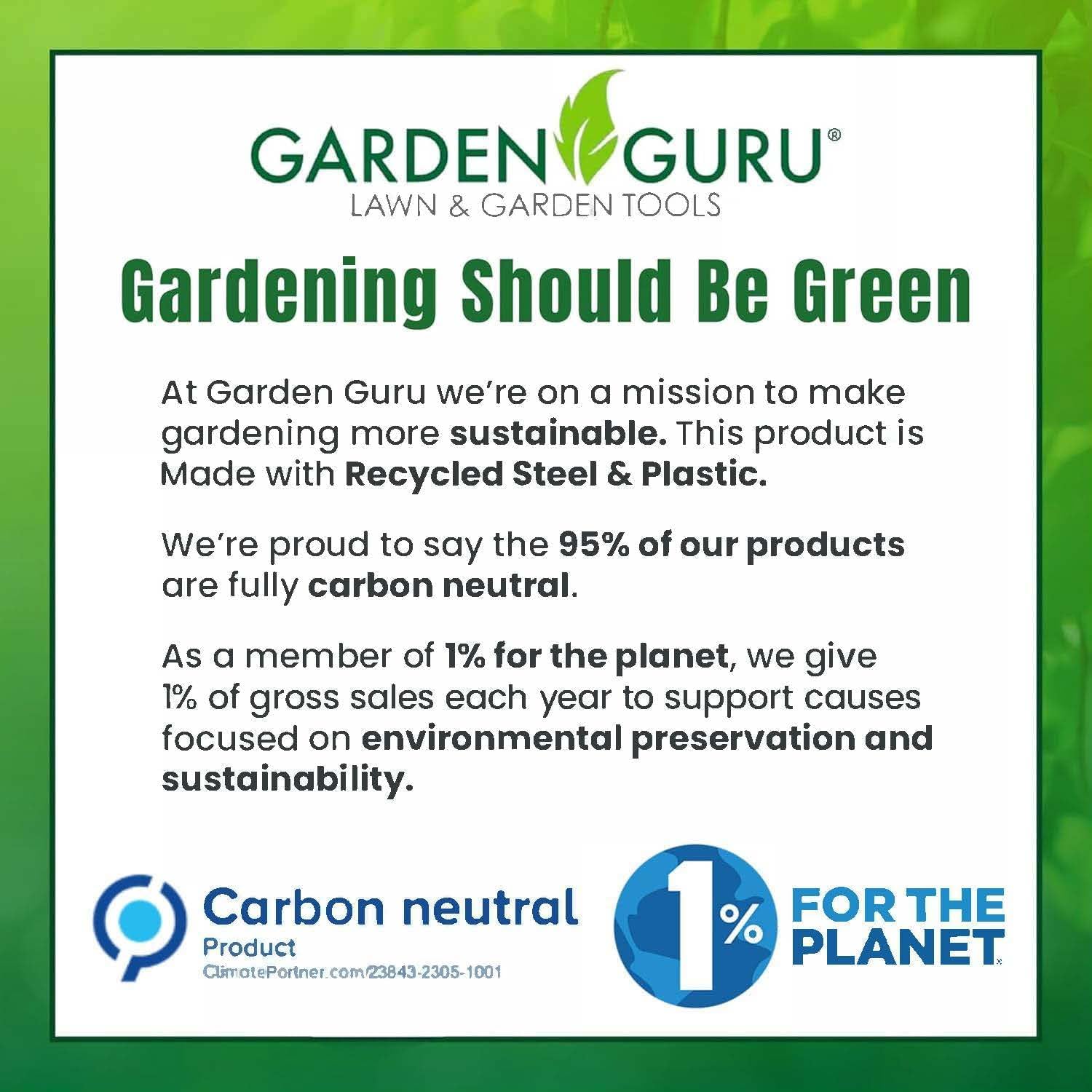 Garden Guru Cultivator in action for weeding and mulching between rows.