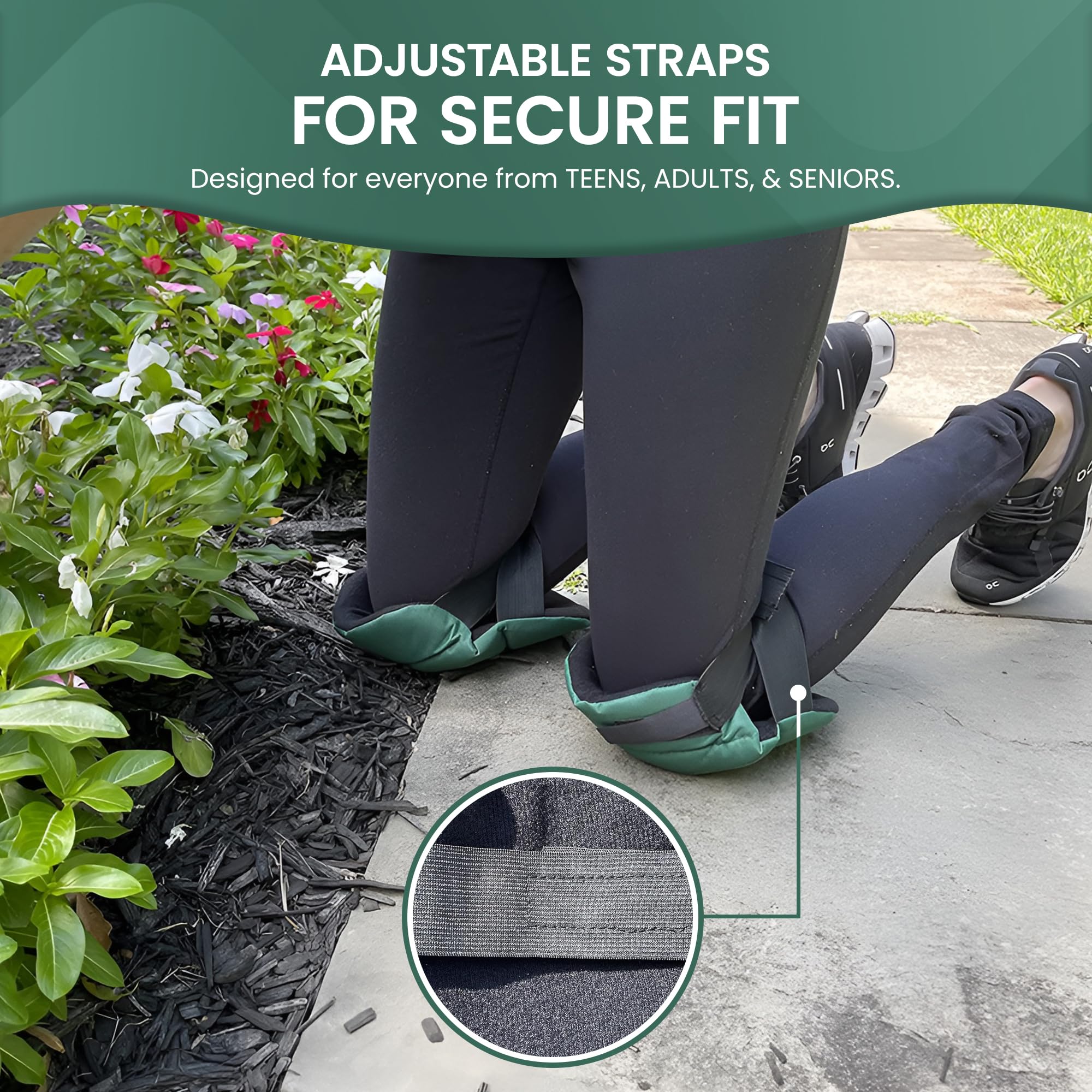 Garden Guru knee pads indoor-outdoor-use for versatile chores.