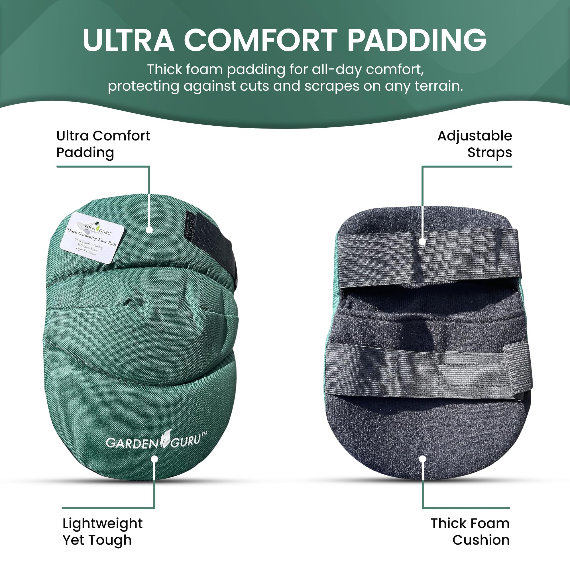 Garden Guru knee pads lightweight-durable protection for tough tasks.