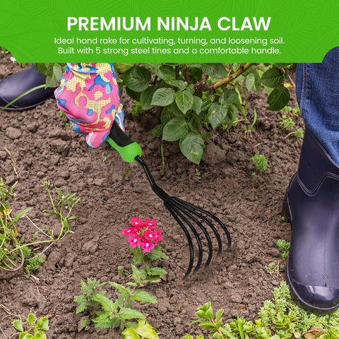 Garden Guru large tines break tough soil with precision and ease.