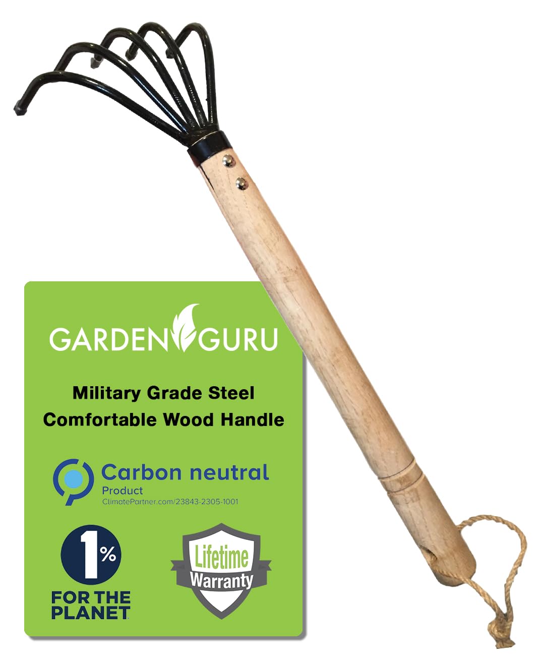Garden Guru Ninja Claw 5-tine head loosens compact soil for easier planting