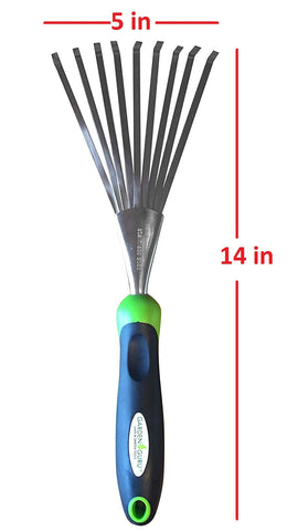 Garden Guru soil tiler with ergonomic handle designed to reduce hand fatigue