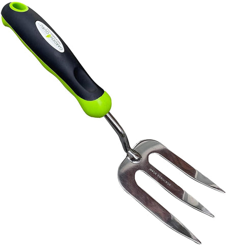 Garden Guru stainless steel hand weeder fork tool for precise planting