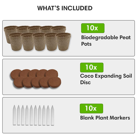 Garden Haven seedling starter kit contents display all-in-one germination essentials