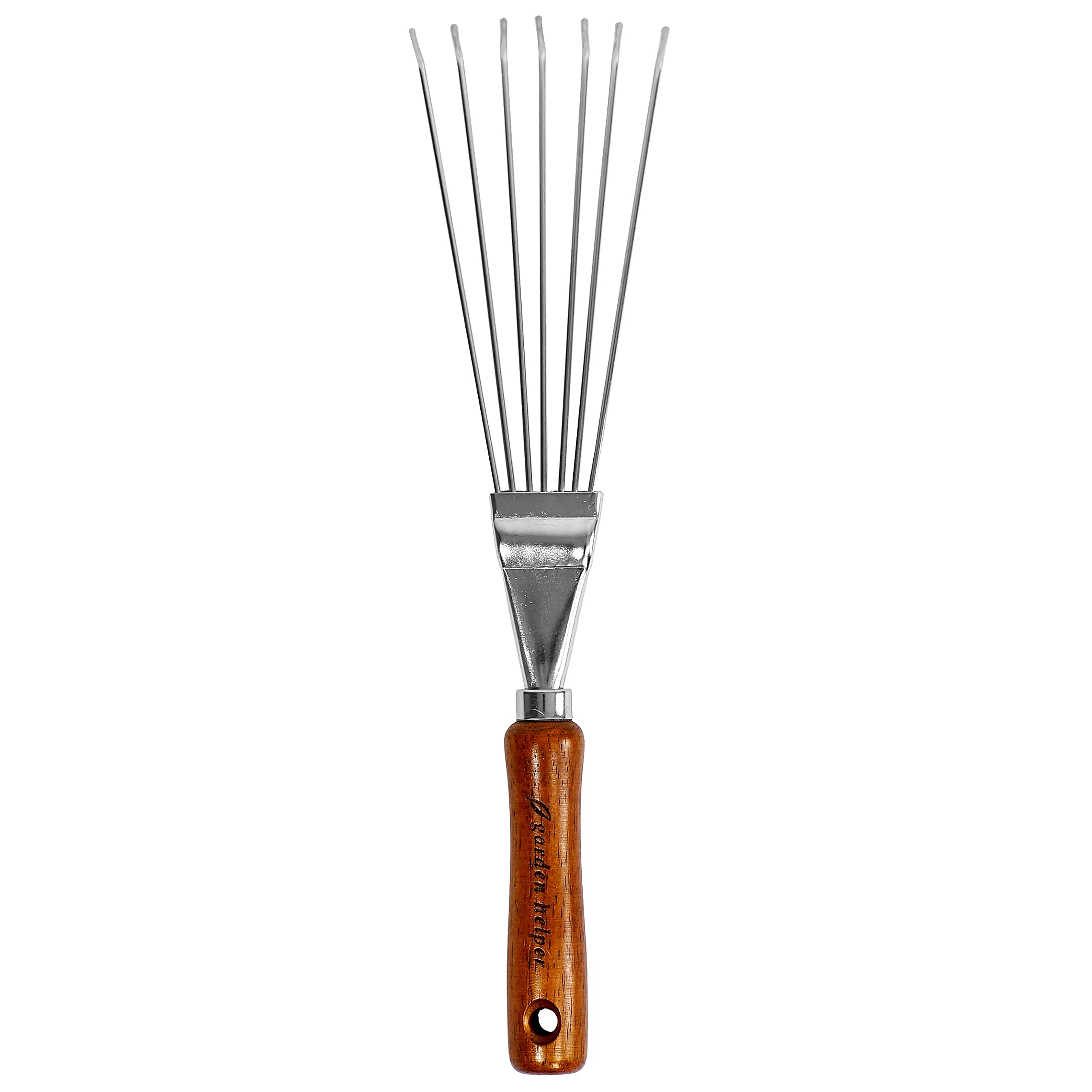 Garden Helper chrome-plated steel blade resists wear and stays sharp.