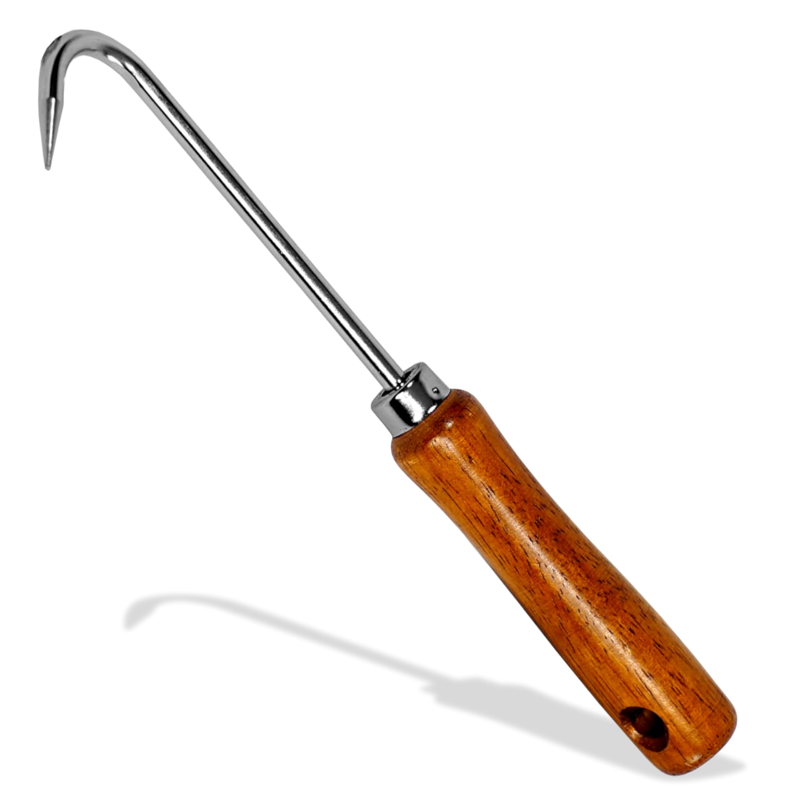 Garden Helper Root Hook in action for gentle root loosening during repotting