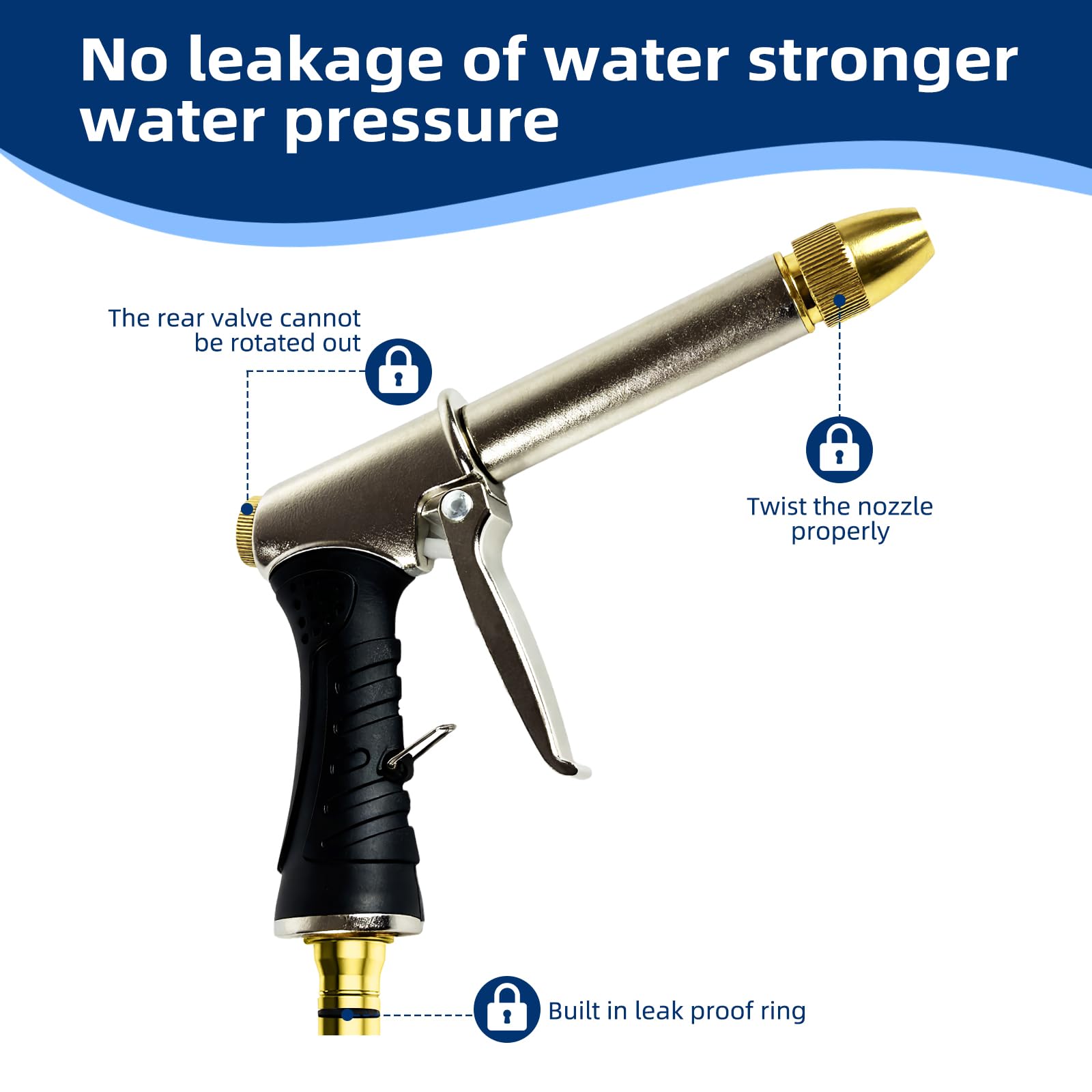 Garden Hose Nozzle adjustable spray patterns for versatile tasks