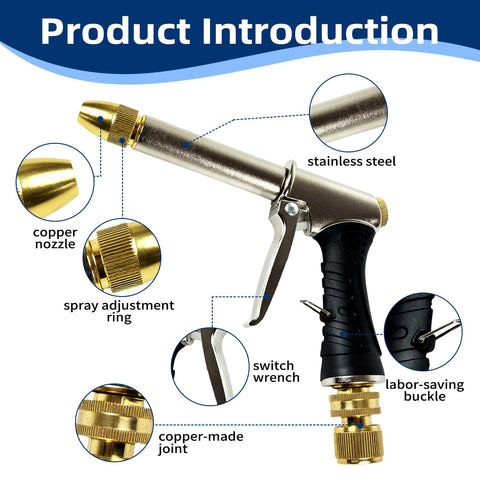 Garden Hose Nozzle ergonomic handle providing a comfortable grip during watering