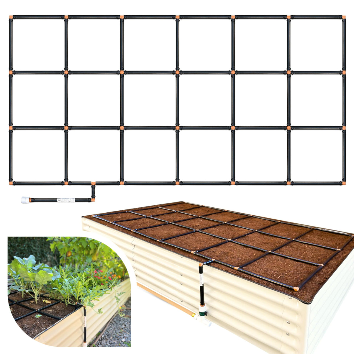 Garden Grid assembly by Garden In Minutes showing quick, tool-free setup