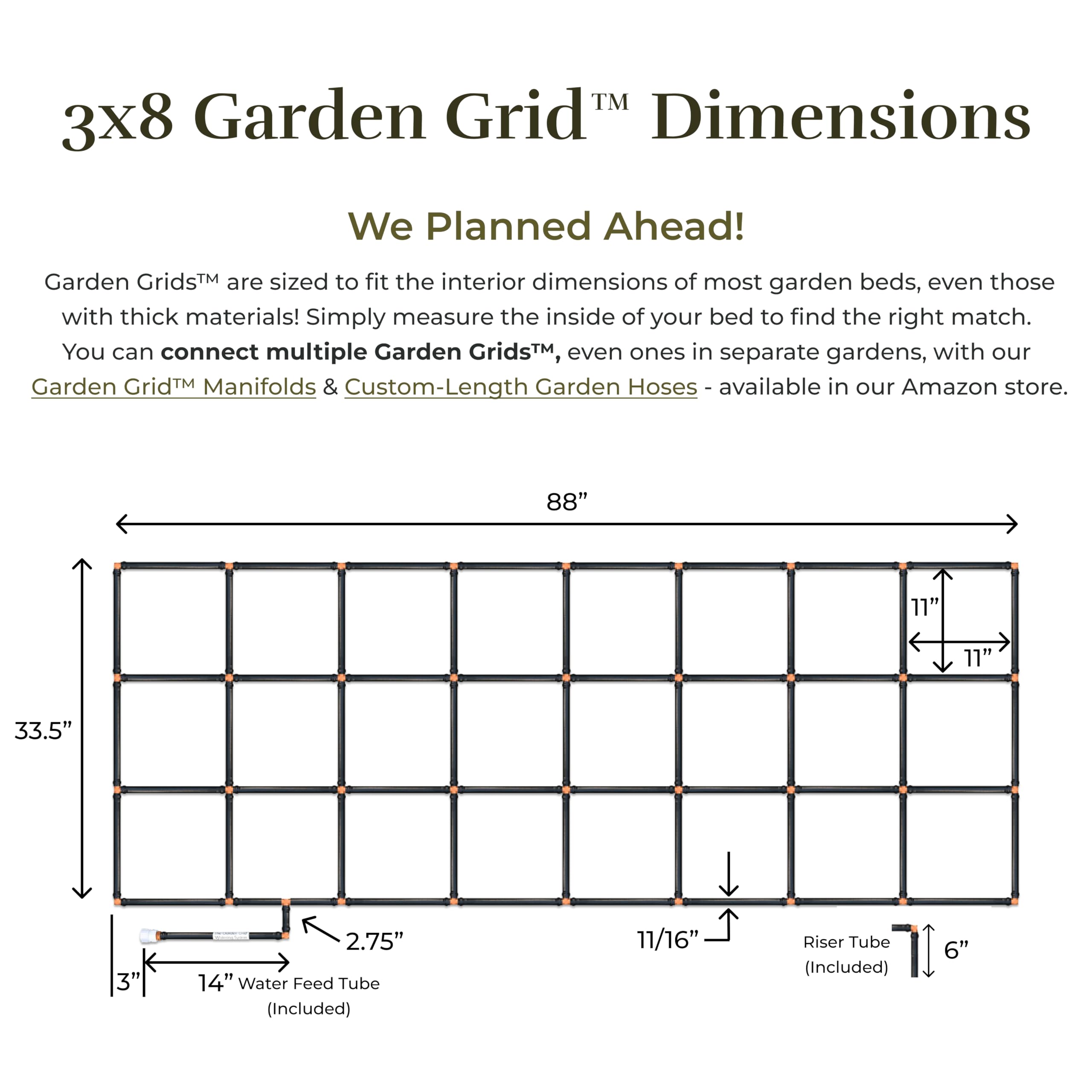 Garden In Minutes Garden Grid hose-timer ready for automated watering