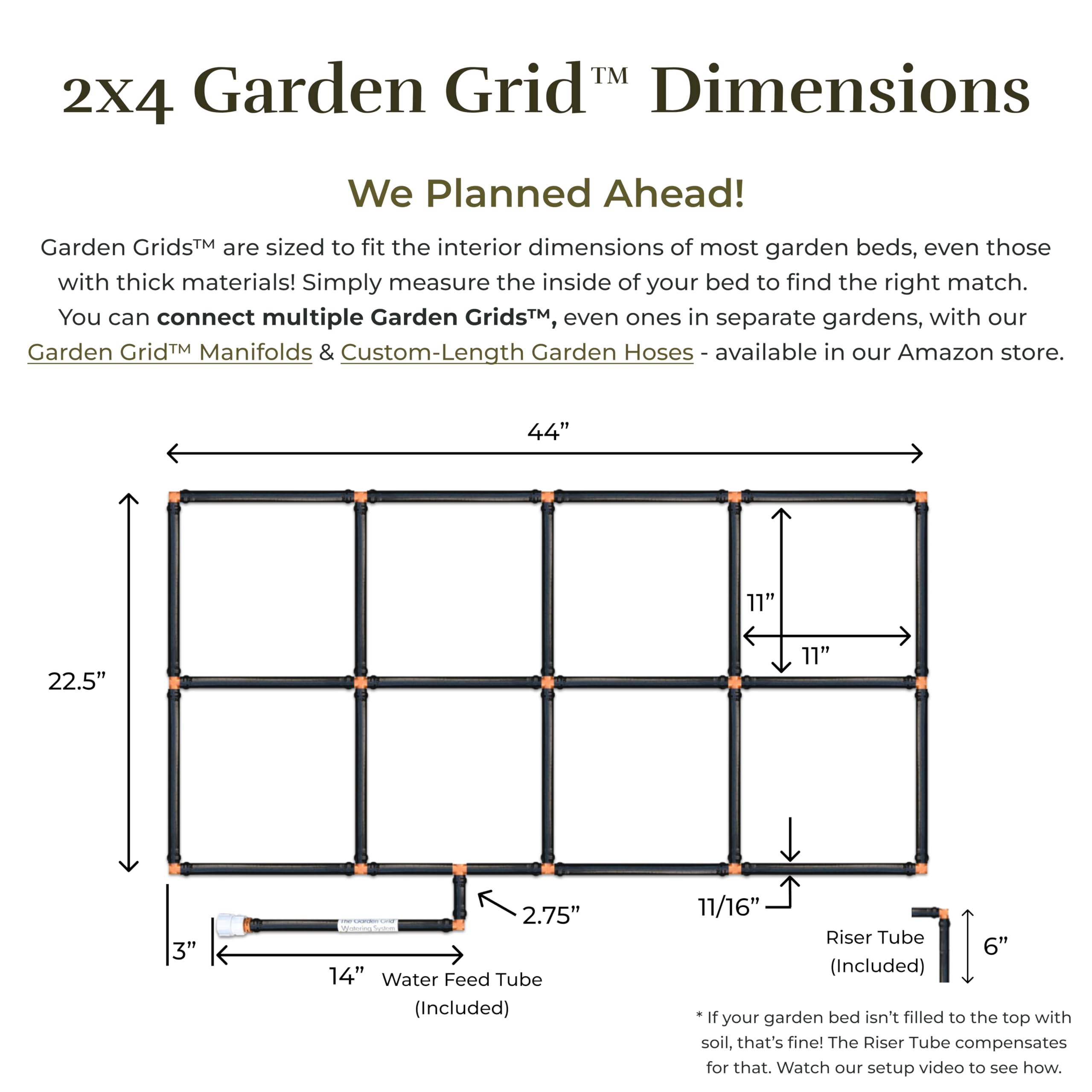 Garden Grid requires no tools for setup