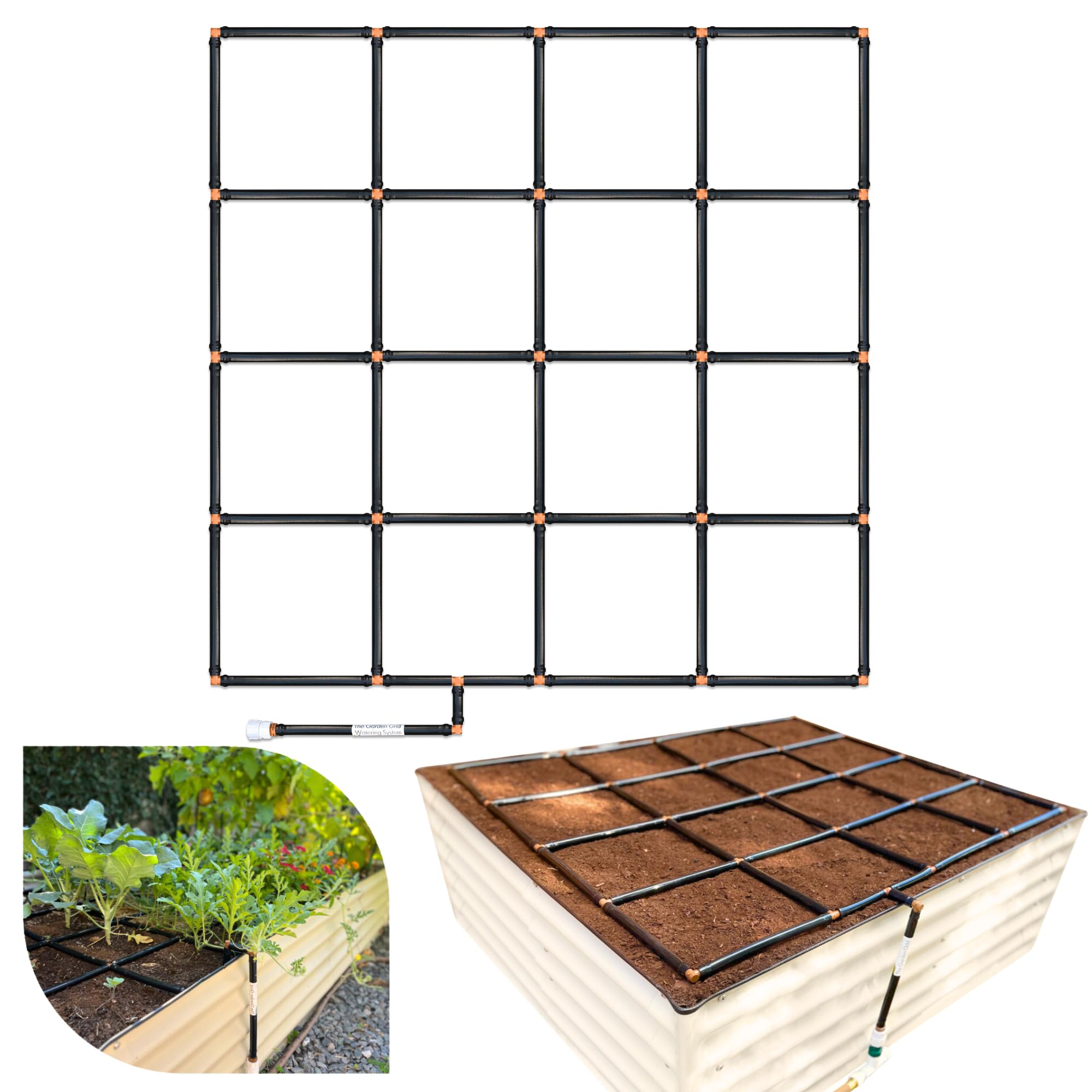 Garden In Minutes The Garden Grid assembly shows tool-free setup for quick start.