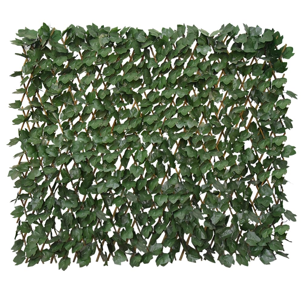 Garden Land expandable privacy screen on balcony with realistic ivy for shade and airflow.