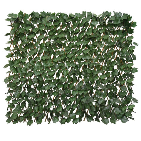 Garden Land expandable privacy screen on balcony with realistic ivy for shade and airflow.