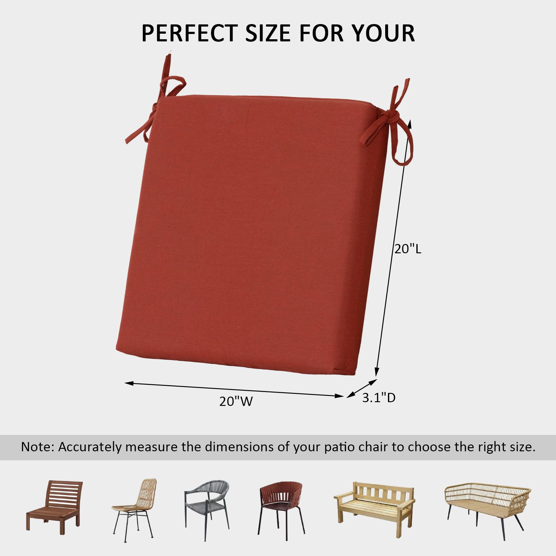 Garden Lucky Sunbrella cushion showing hidden zipper detail for easy cleaning.