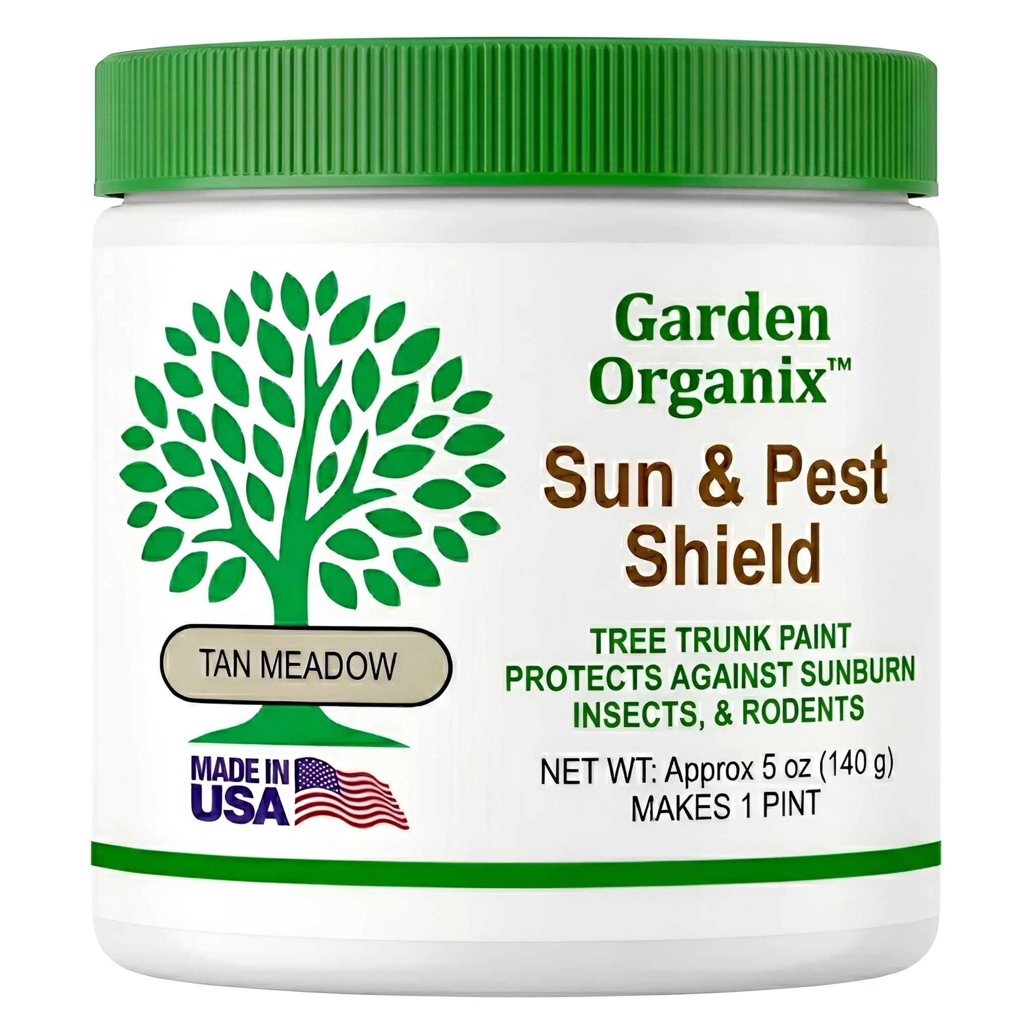 Garden Organix Sun and Pest Shield bottle for ready tree protection and easy application.