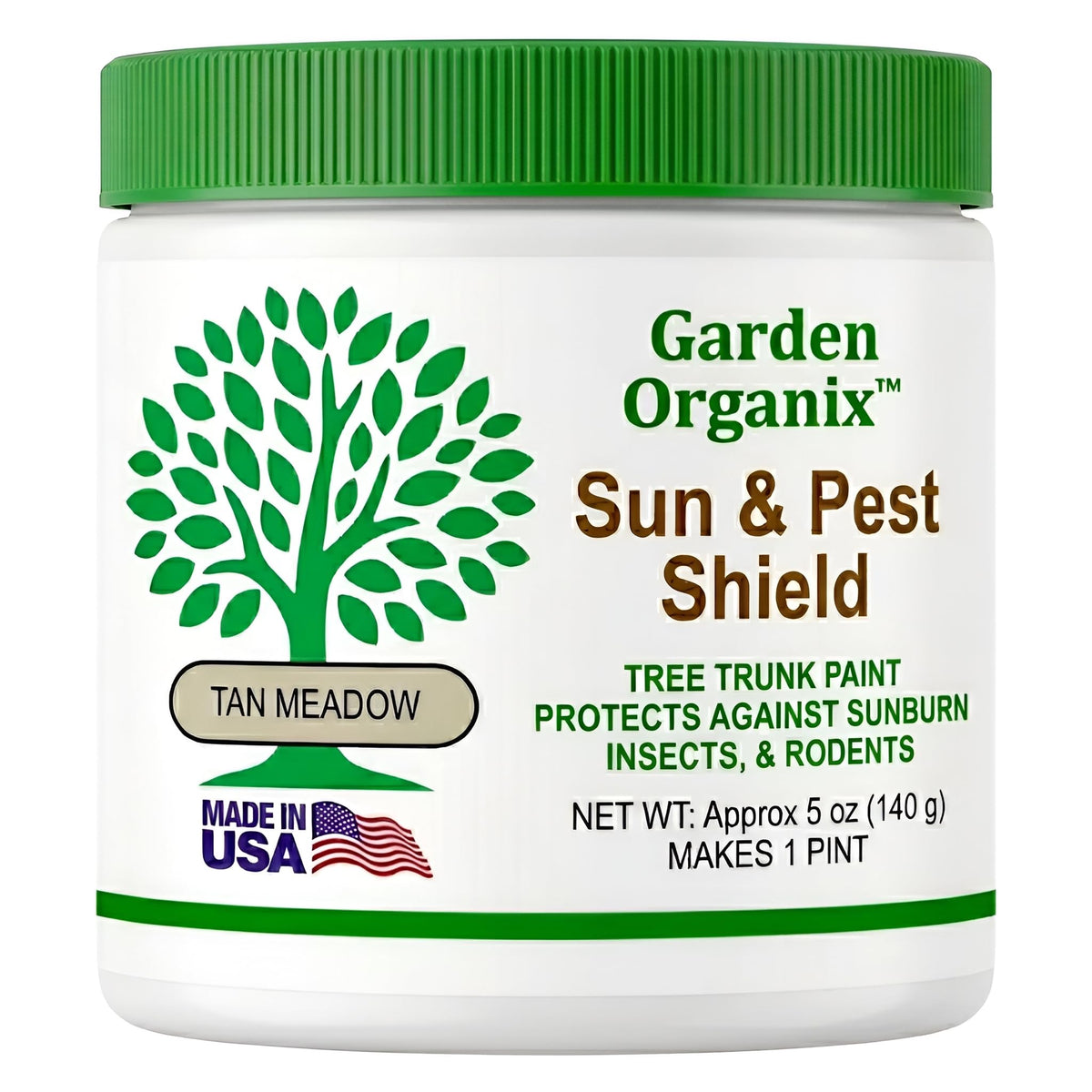 Garden Organix Sun and Pest Shield bottle for ready tree protection and easy application.