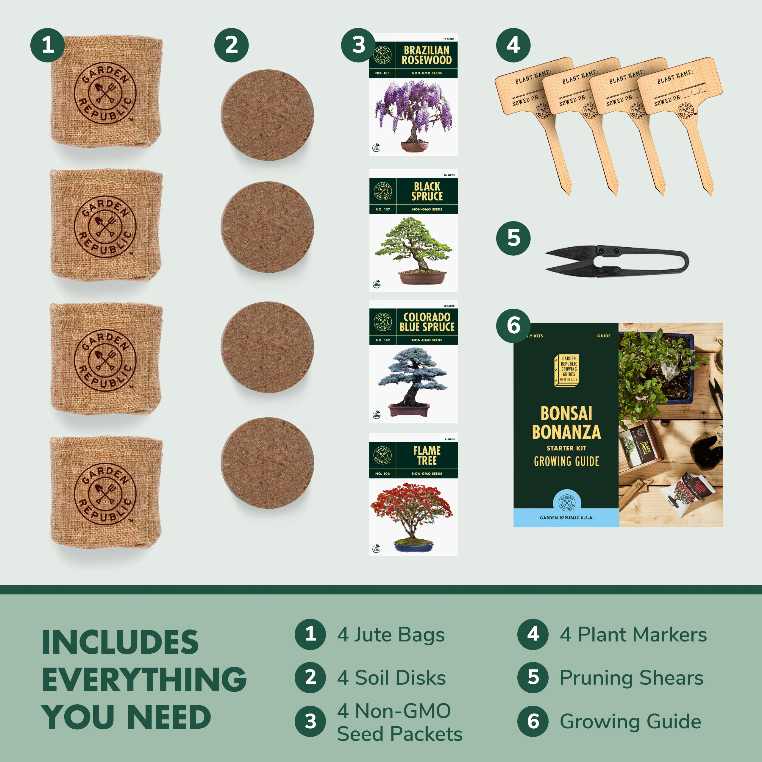 Garden Republic Bonsai Shears provide clean cuts for precise pruning.