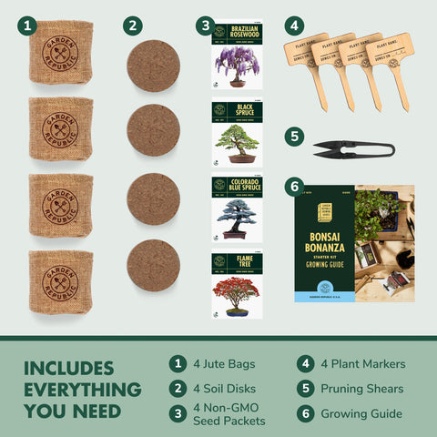 Garden Republic Bonsai Shears provide clean cuts for precise pruning.