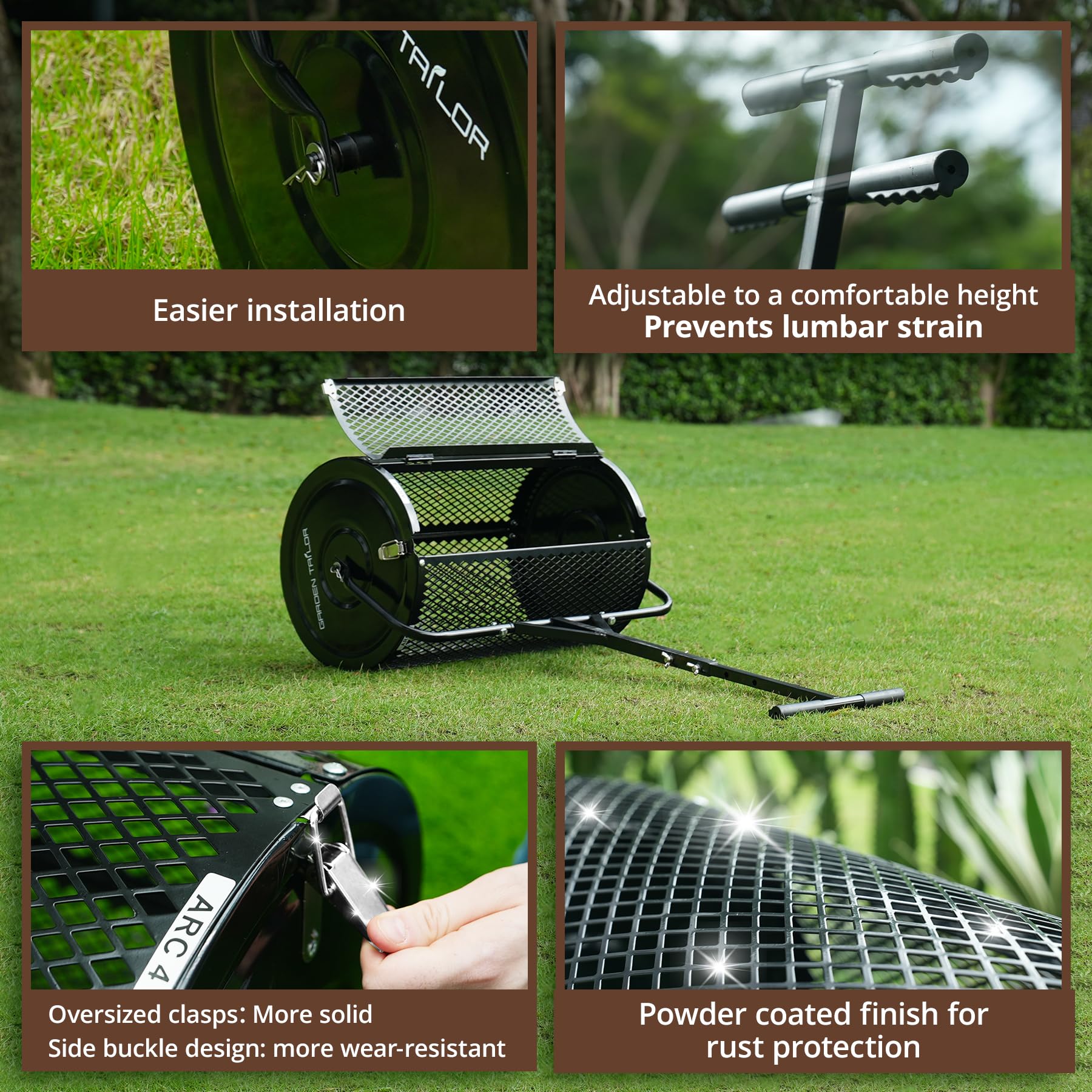 Garden Tailor adjustable-handle design ensures comfortable operation at any height