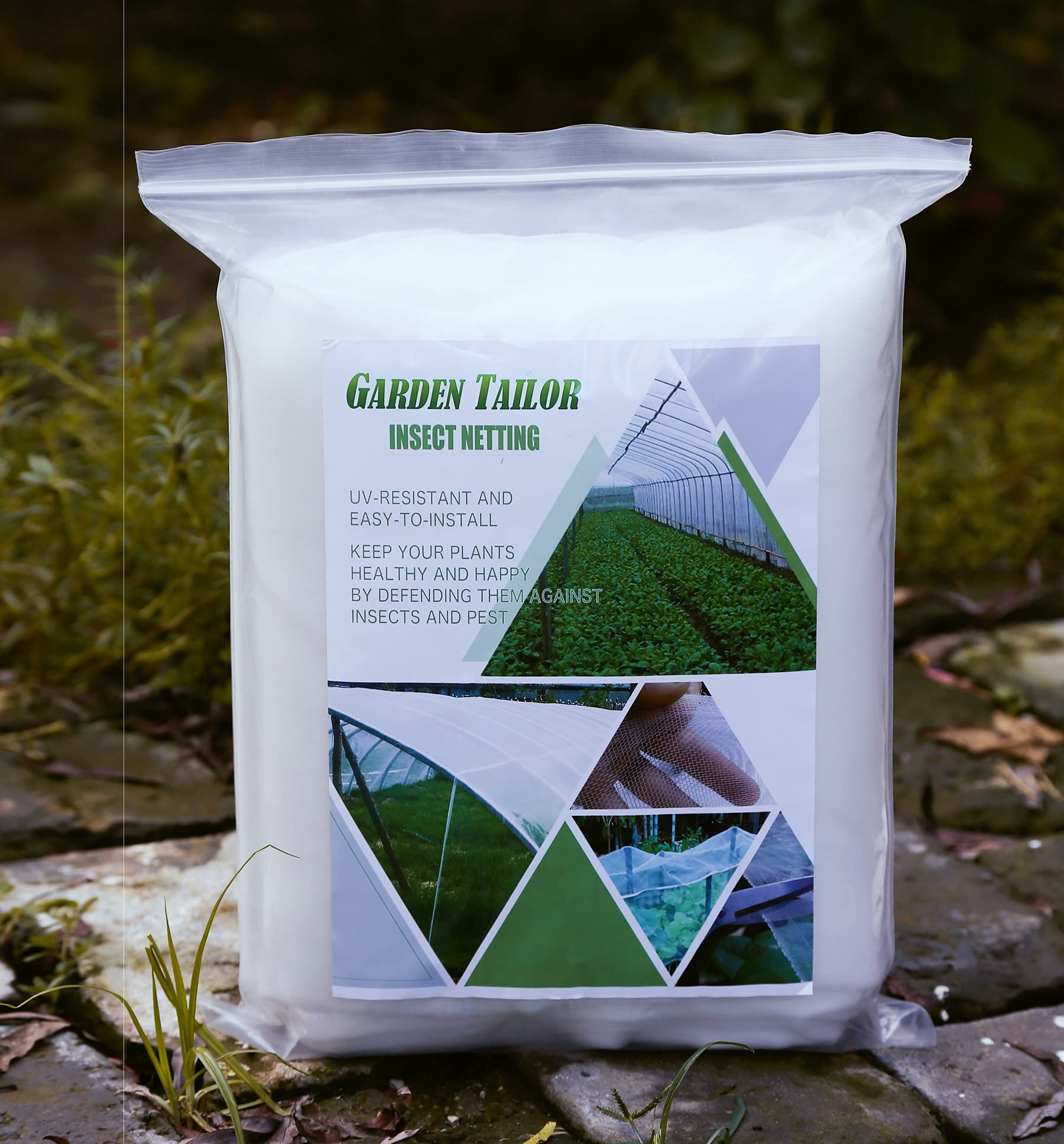 Garden Tailor netting cut to size for irregular beds