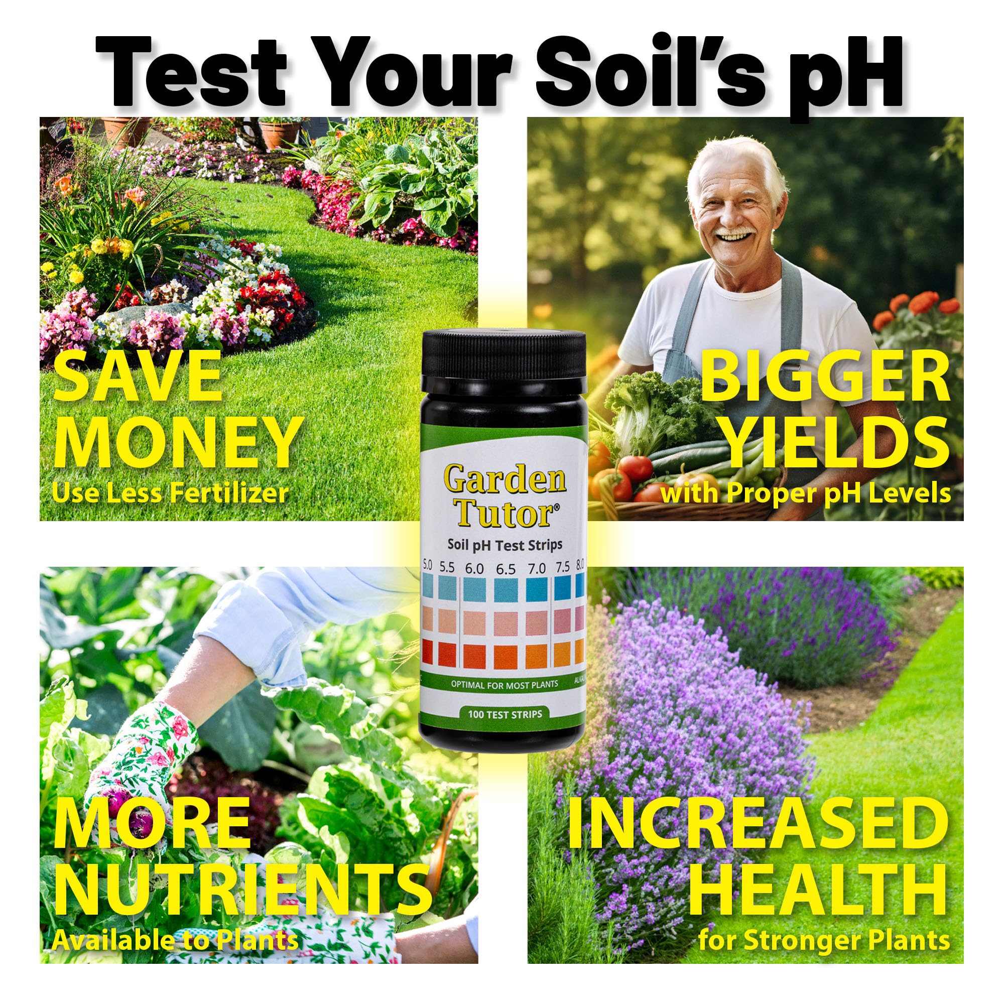Garden Tutor AI web reader template displaying instant pH readings