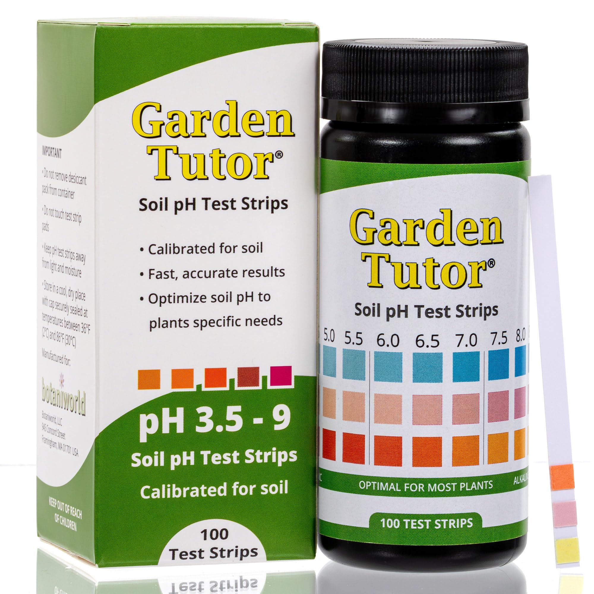 Garden Tutor soil pH strip kit with 100 tests for fast garden checks