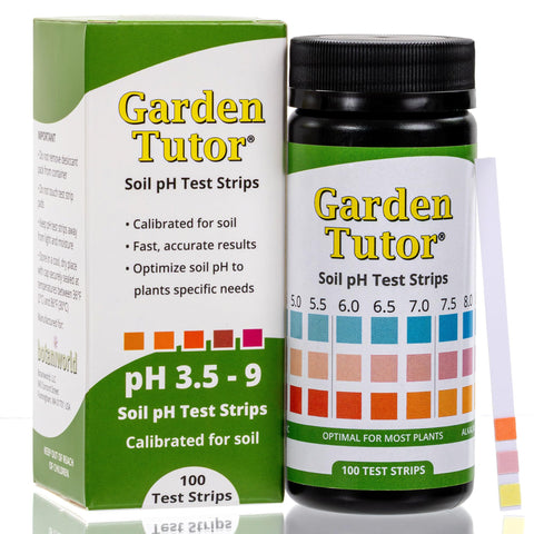 Garden Tutor soil pH strip kit with 100 tests for fast garden checks