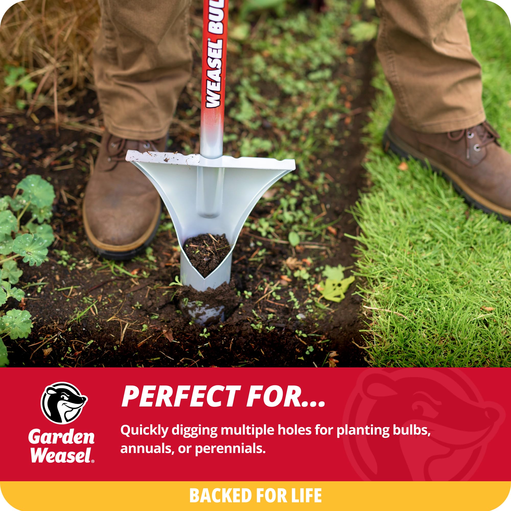 GARDEN WEASEL bulb planter delivering uniform depth for bulbs every time