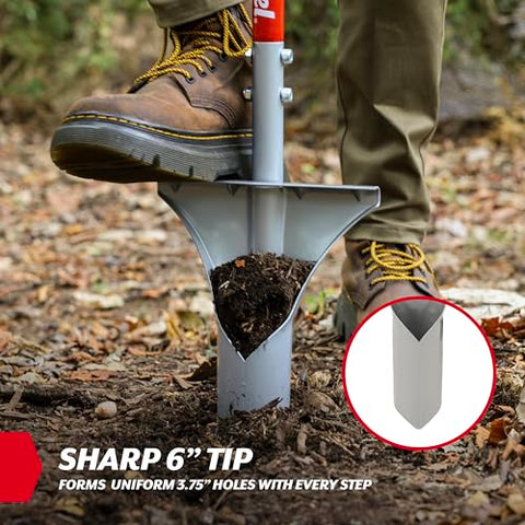 GARDEN WEASEL 6-inch steel tip cuts through sod easily