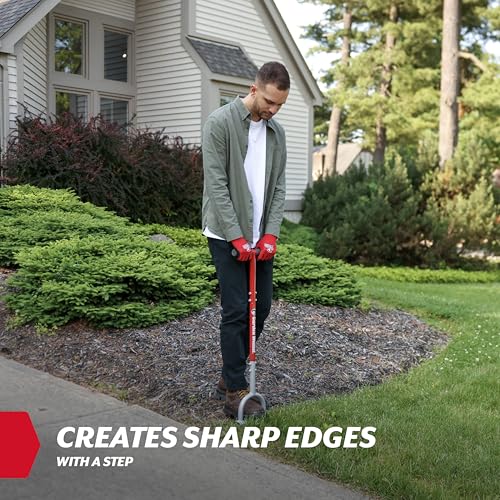 Garden Weasel Edger-Chopper footplate closeup shows stability and leverage