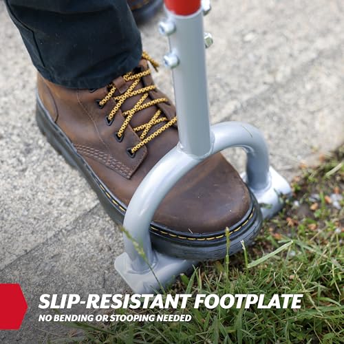 Garden Weasel Edger-Chopper T-handle offers ergonomic comfort during edging