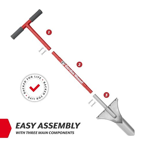 GARDEN WEASEL carbon steel frame resists rust during heavy use